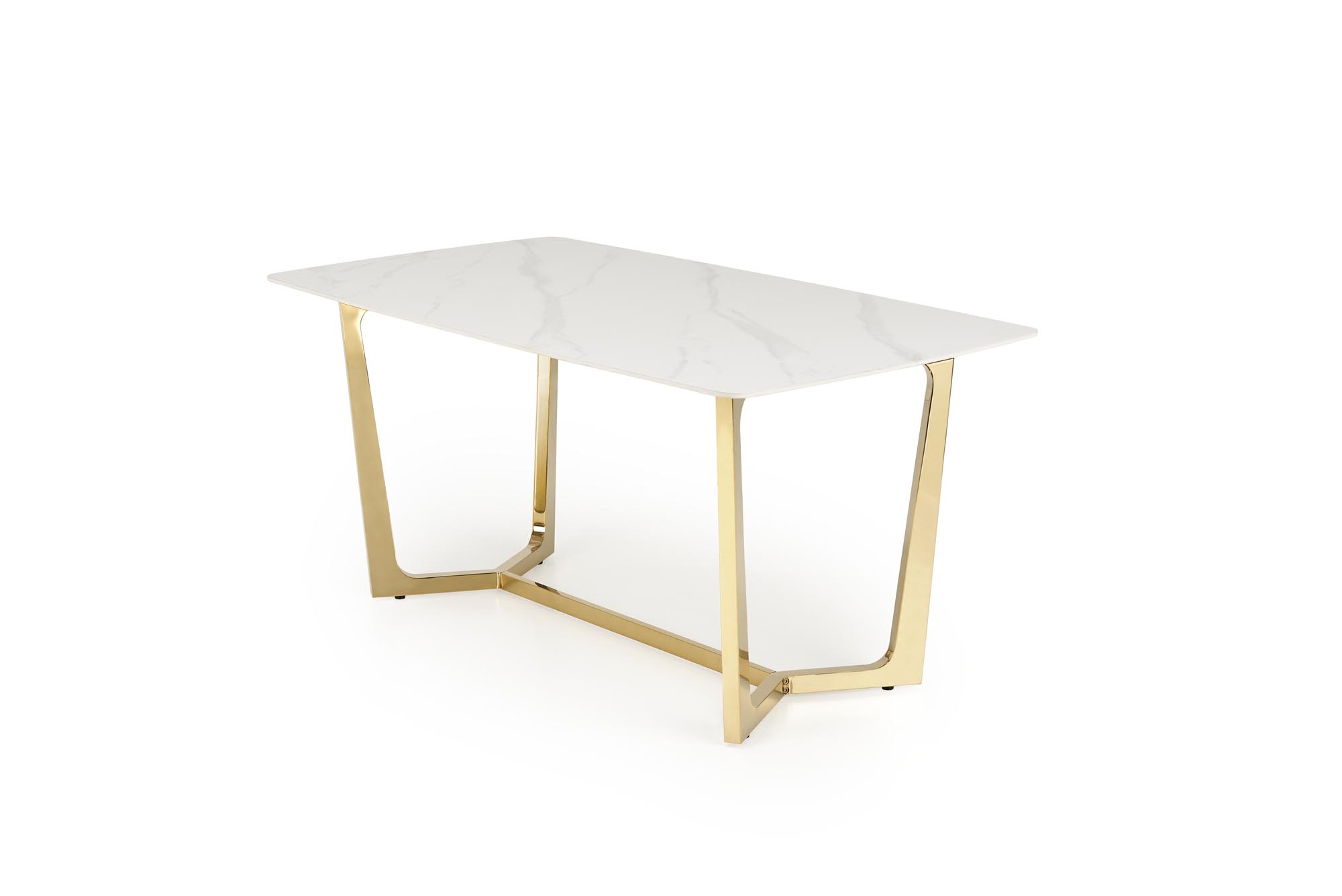 CLEMENTE table, color: top - white marble, legs - gold - Image 13