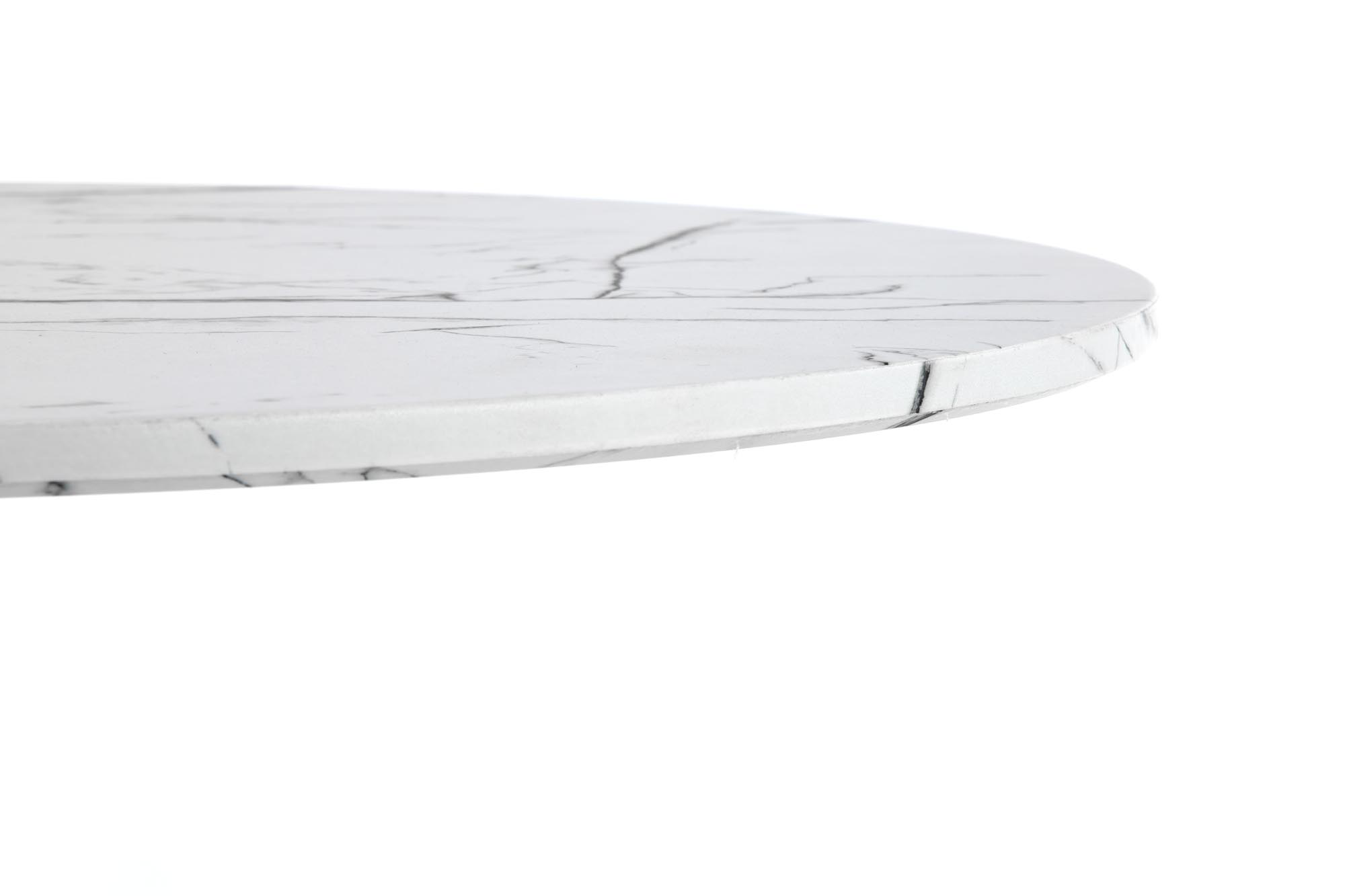 DENVER table, color: top - white marble, legs - white - Image 4