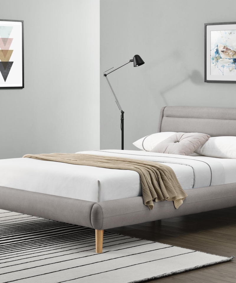 ELANDA 160 bed, color: light grey
