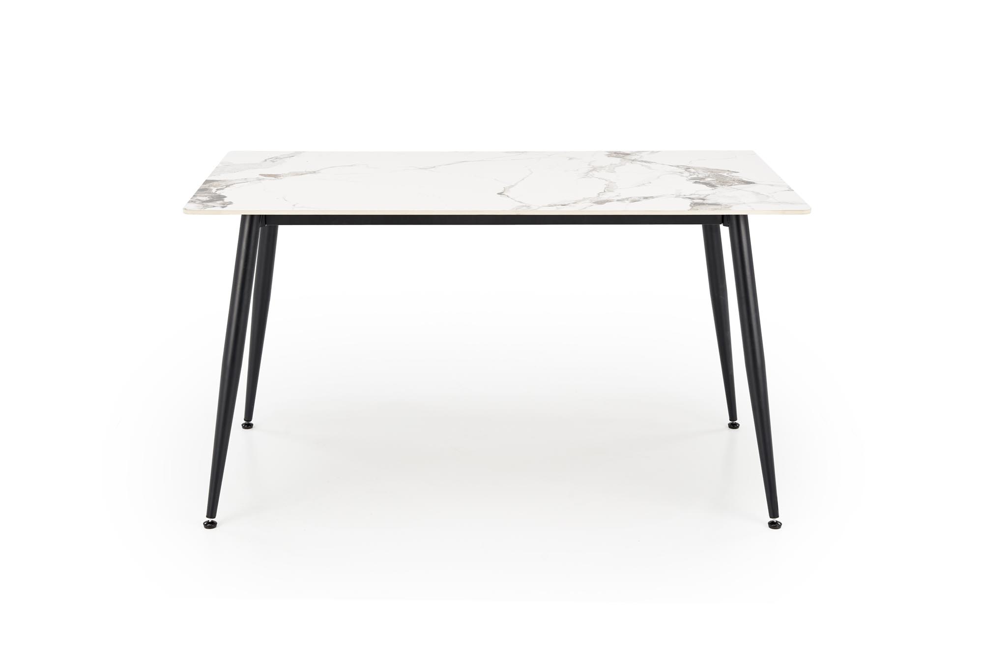 EMILIO 140 table, color: top - white marble, legs - black - Image 3