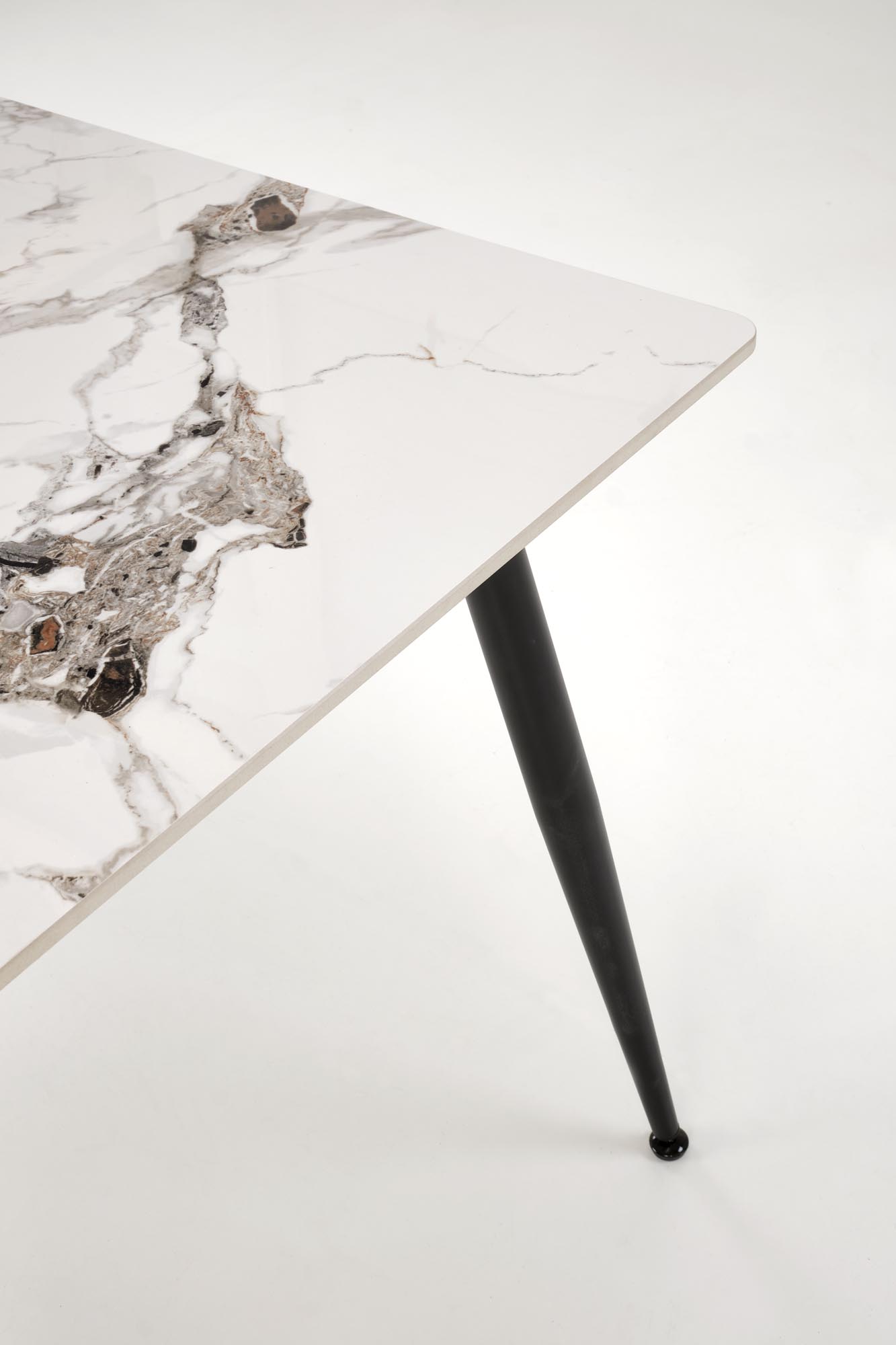 EMILIO 140 table, color: top - white marble, legs - black - Image 14