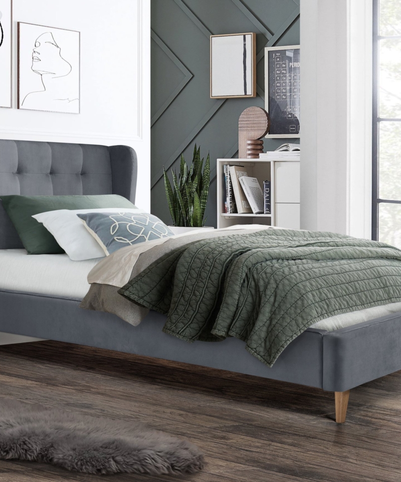 ESTELLA 90 cm bed grey