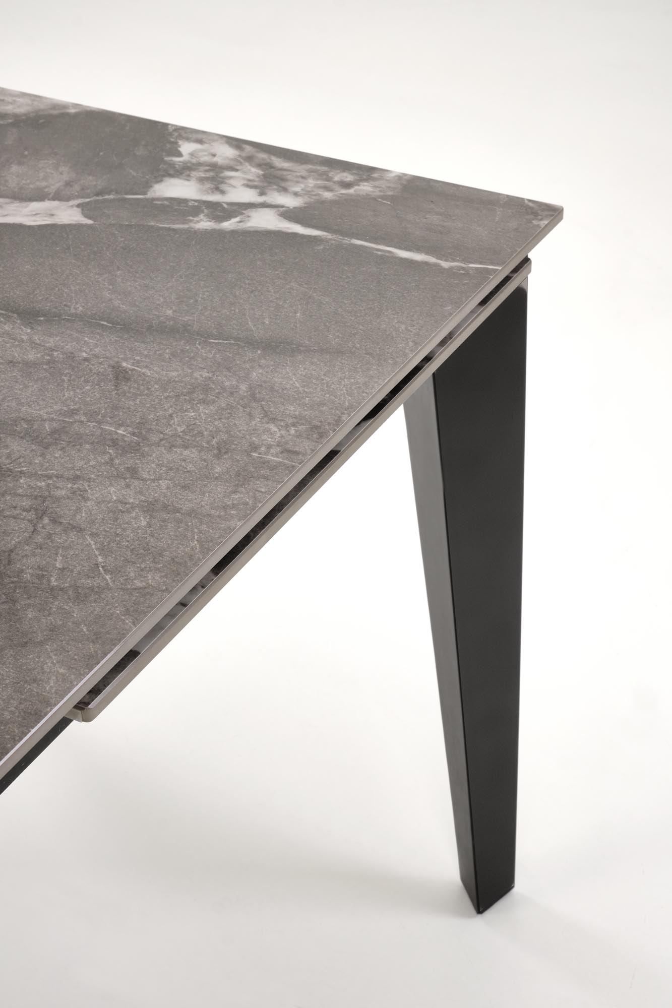 FELIX extension table, grey marble / black - Image 3