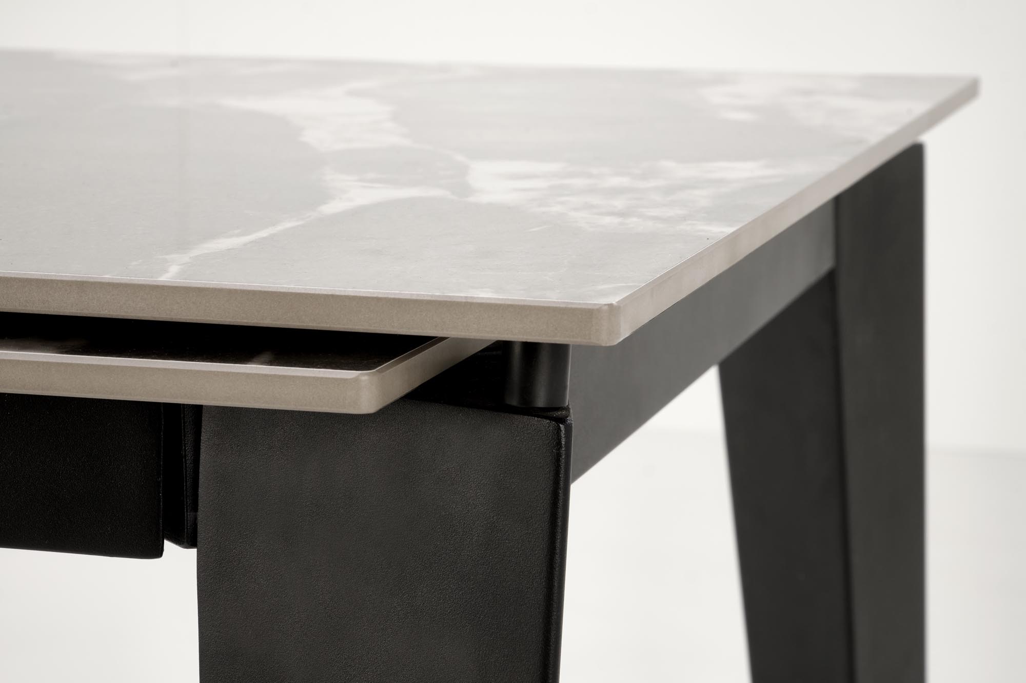 FELIX extension table, grey marble / black - Image 4