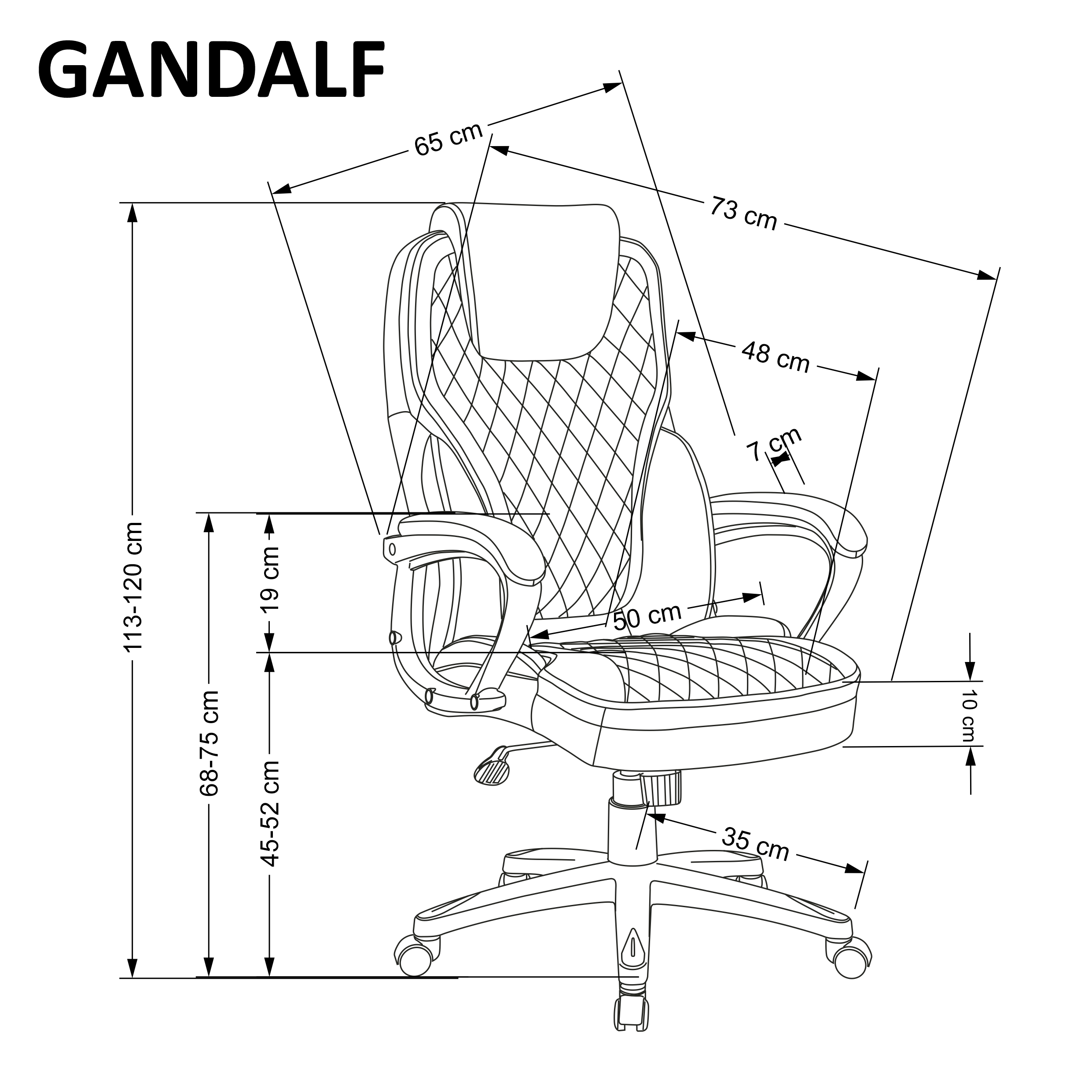 GANDALF chair, black / grey - Image 5