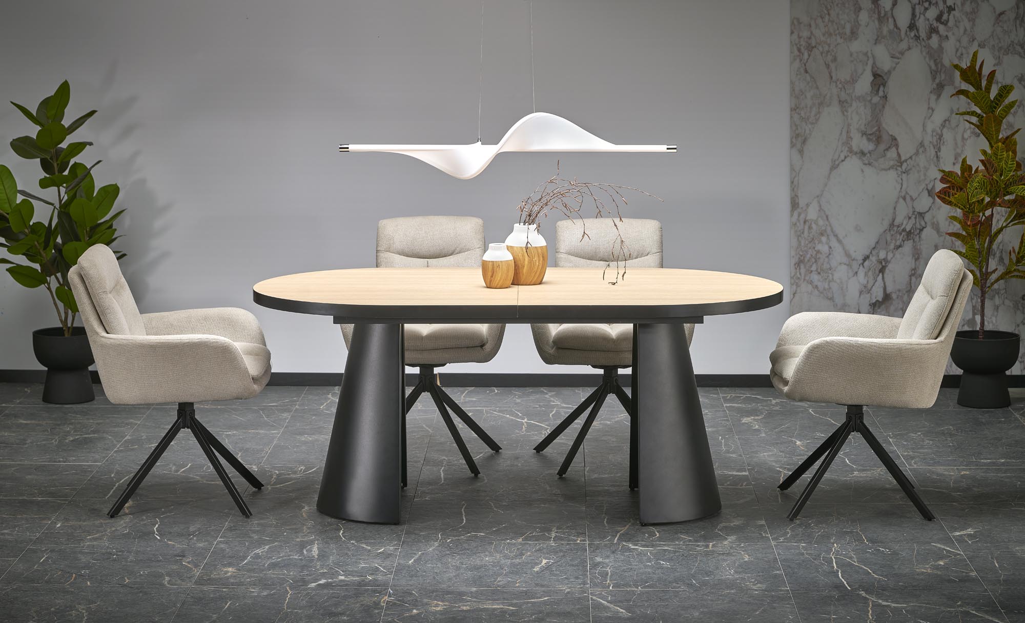 GIACOMO table natural/black