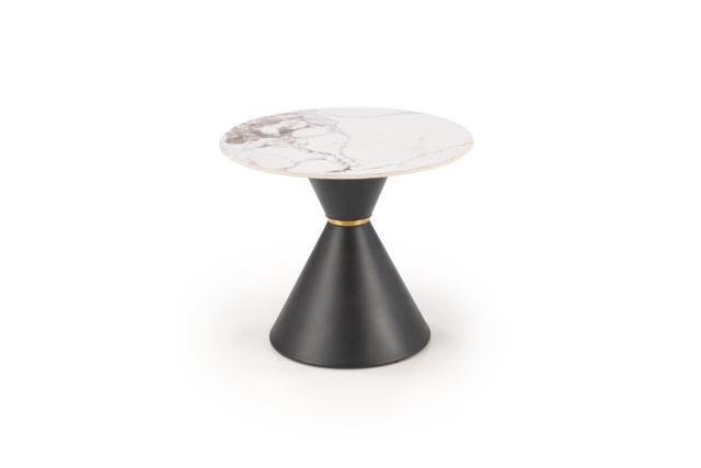 GORETTI_S coffee table, white marble / black