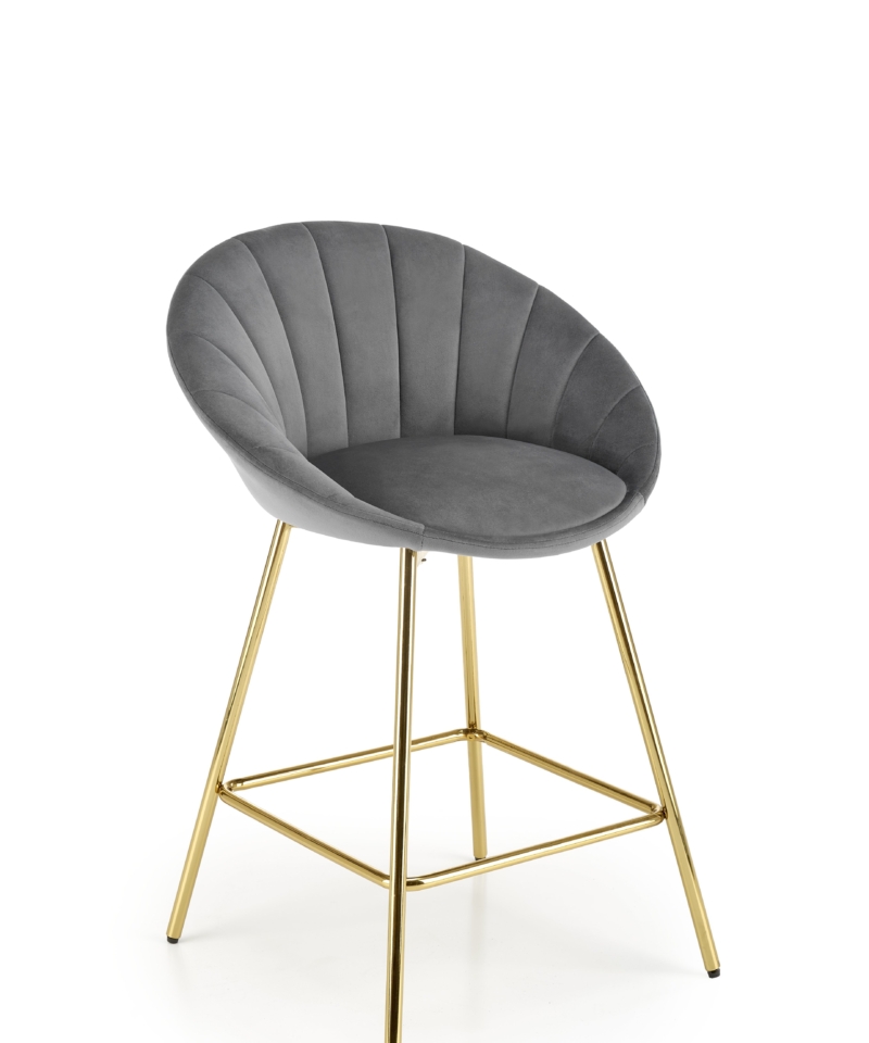 H112 bar stool, grey / gold