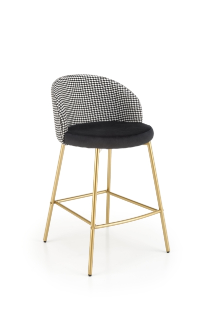 H113 bar stool, black / white