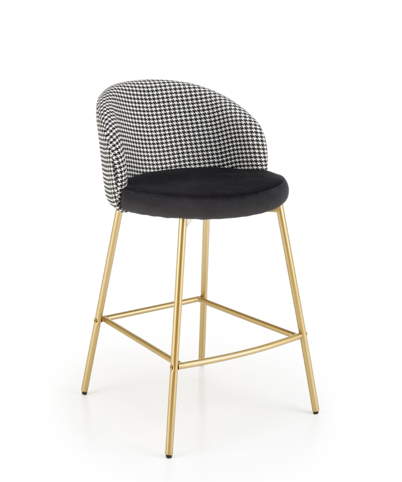 H113 bar stool, black / white
