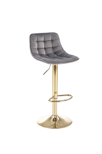 H120 bar stool, gold / dark grey