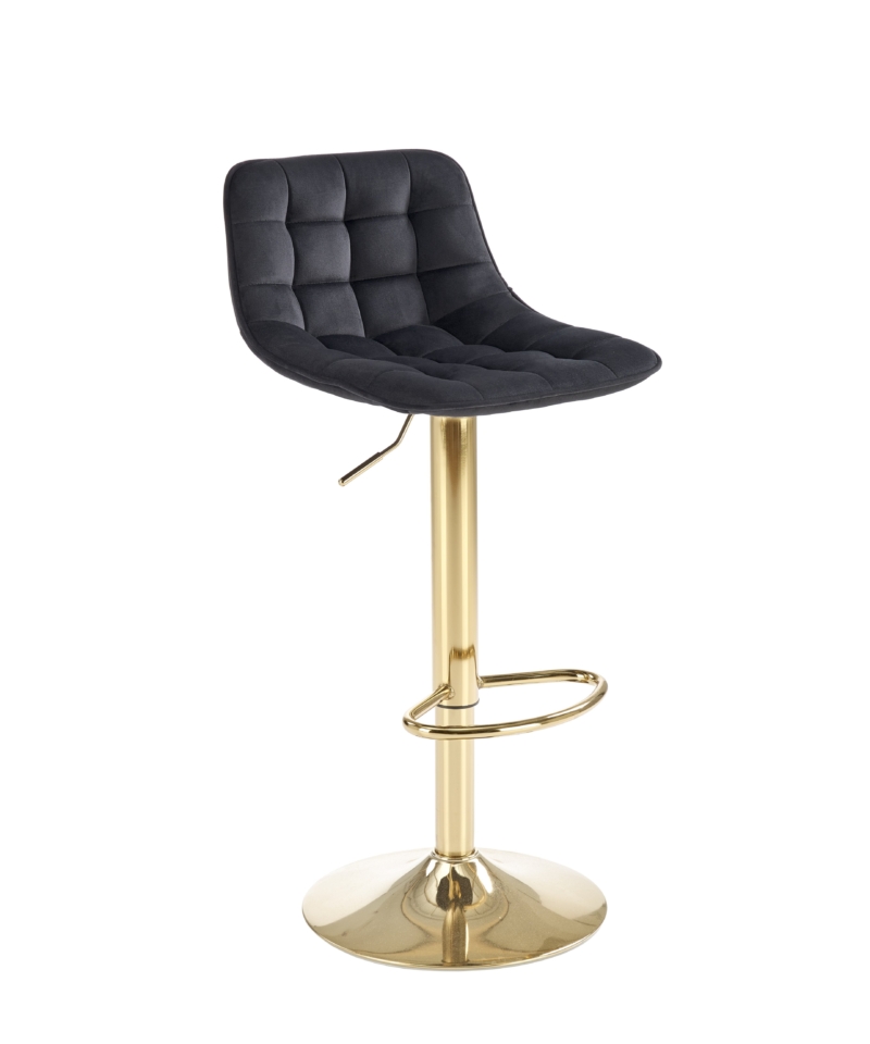 H120 bar stool, gold / black