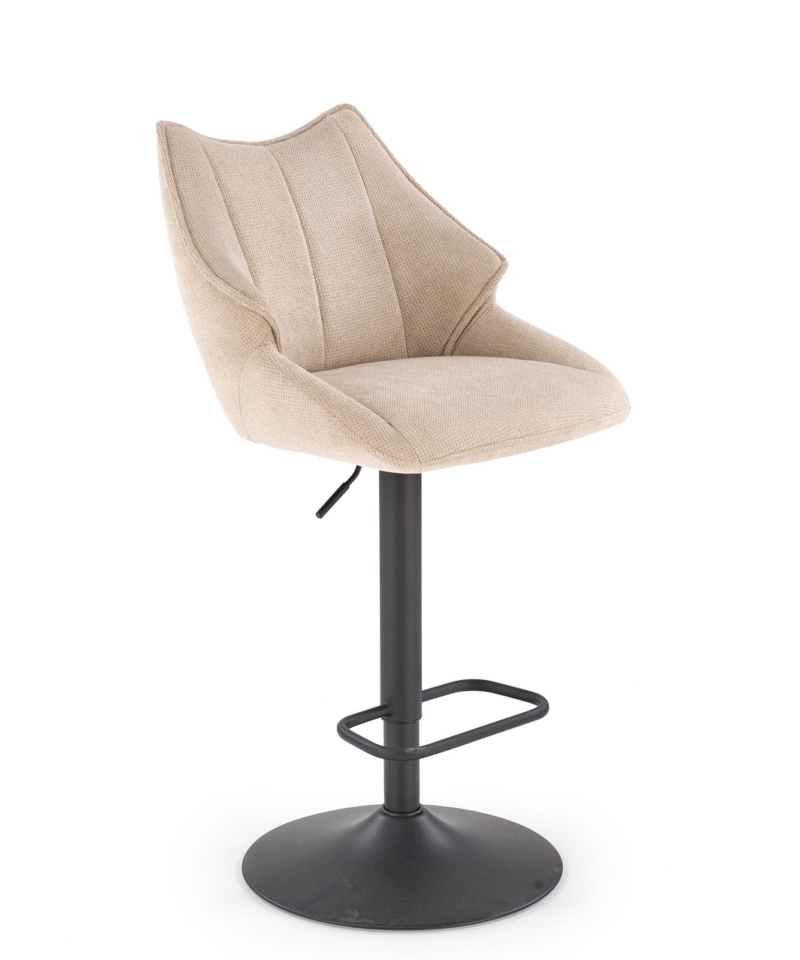 H122 bar stool, black / beige