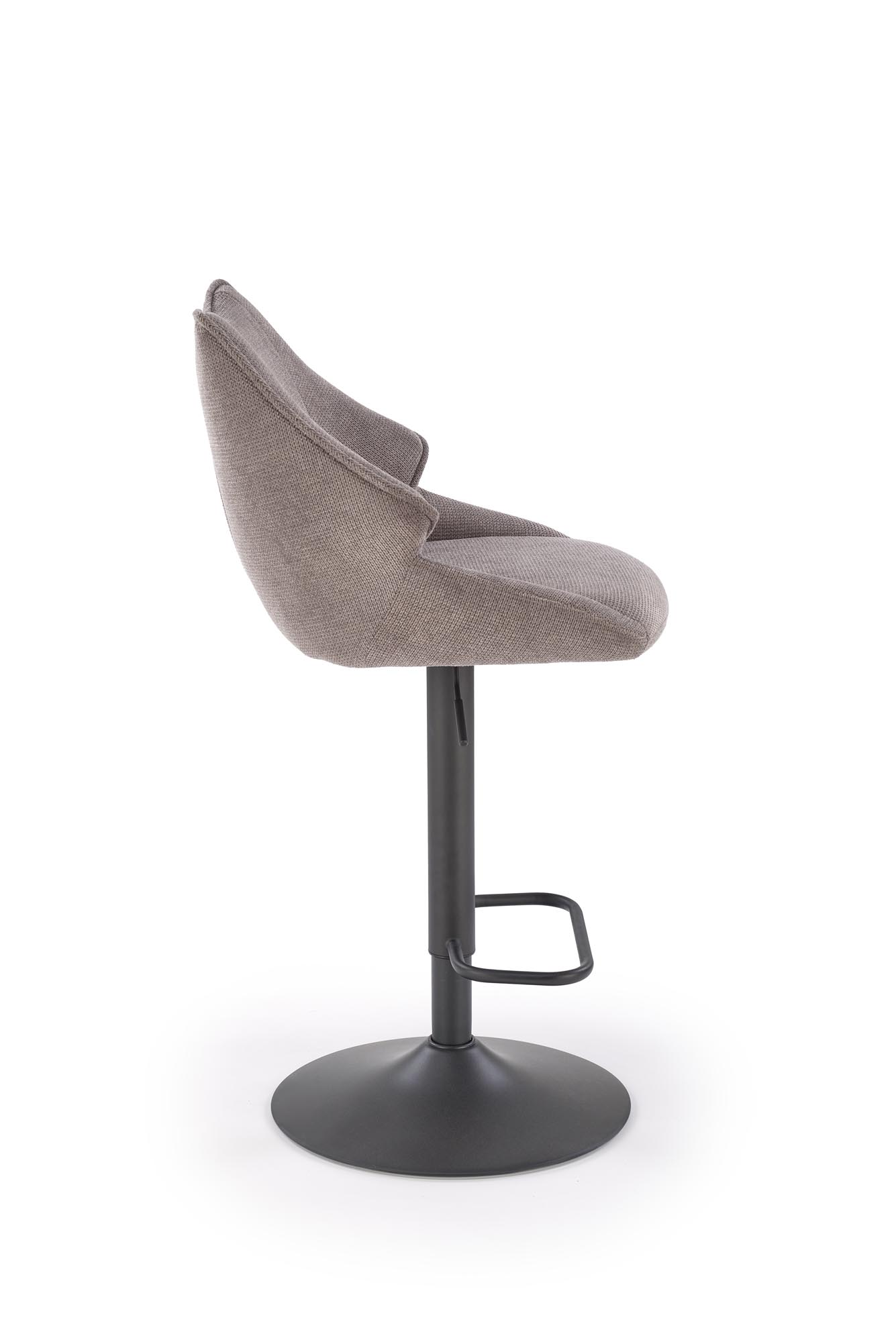 H122 bar stool, black / grey - Image 4