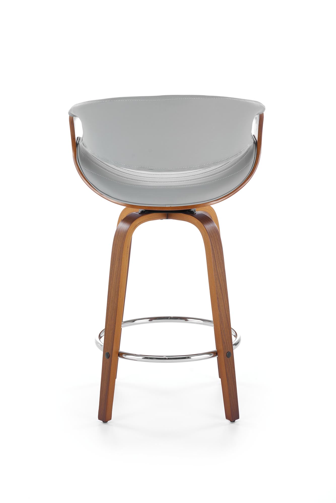 H123 bar stool, grey / walnut - Image 3