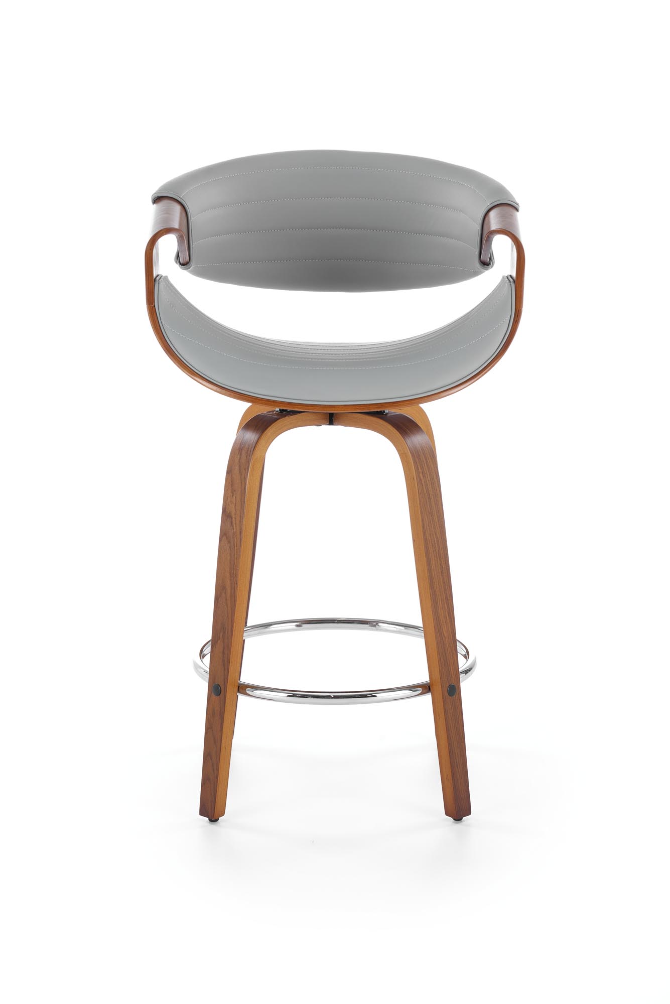 H123 bar stool, grey / walnut - Image 11