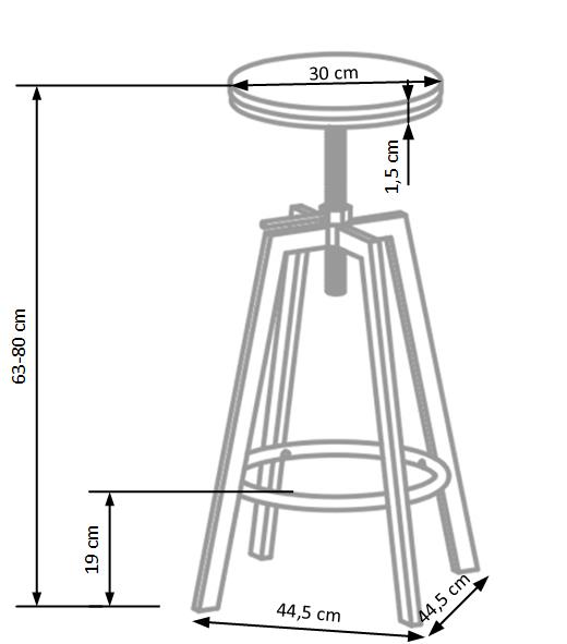 H/64 bar stool - Image 4
