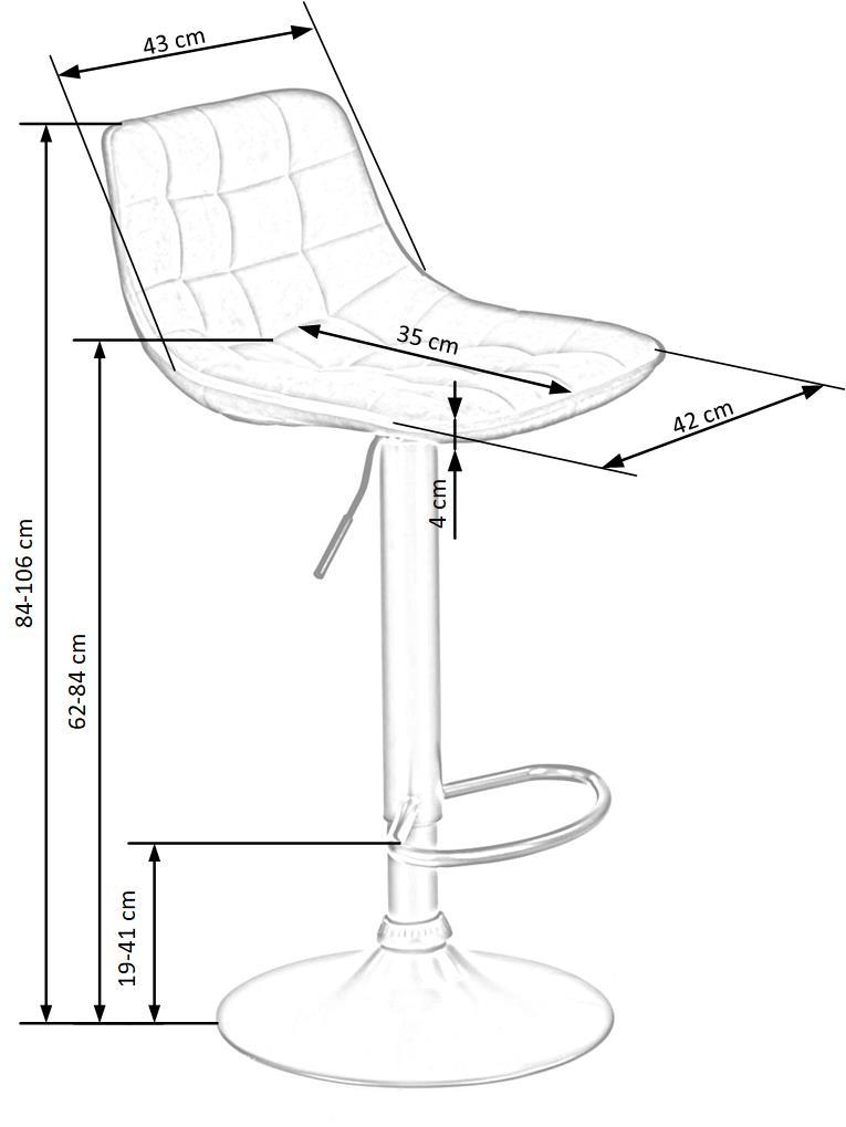 H95 bat stool, color: grey - Image 10