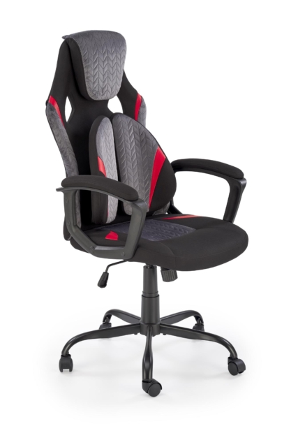 JENSEN office chair, black / grey / red