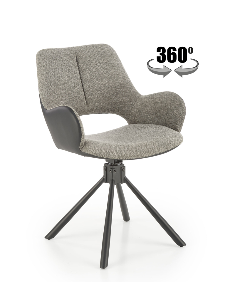 K494 chair, grey / black