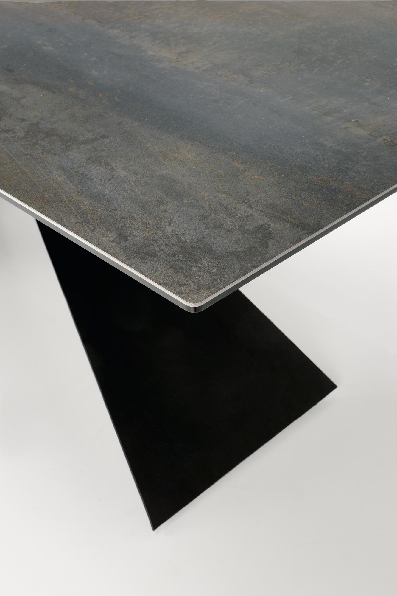LUCIANO extension table, blue marble / black - Image 6