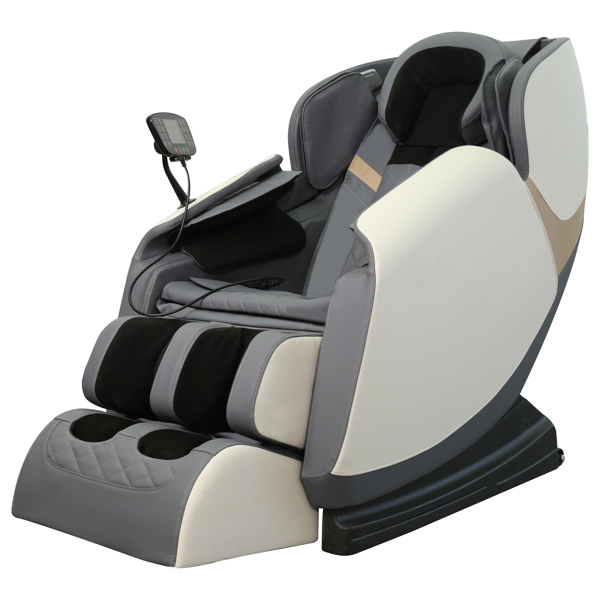 SOLARIA massage chair / heating function / colors: cream / grey / gold