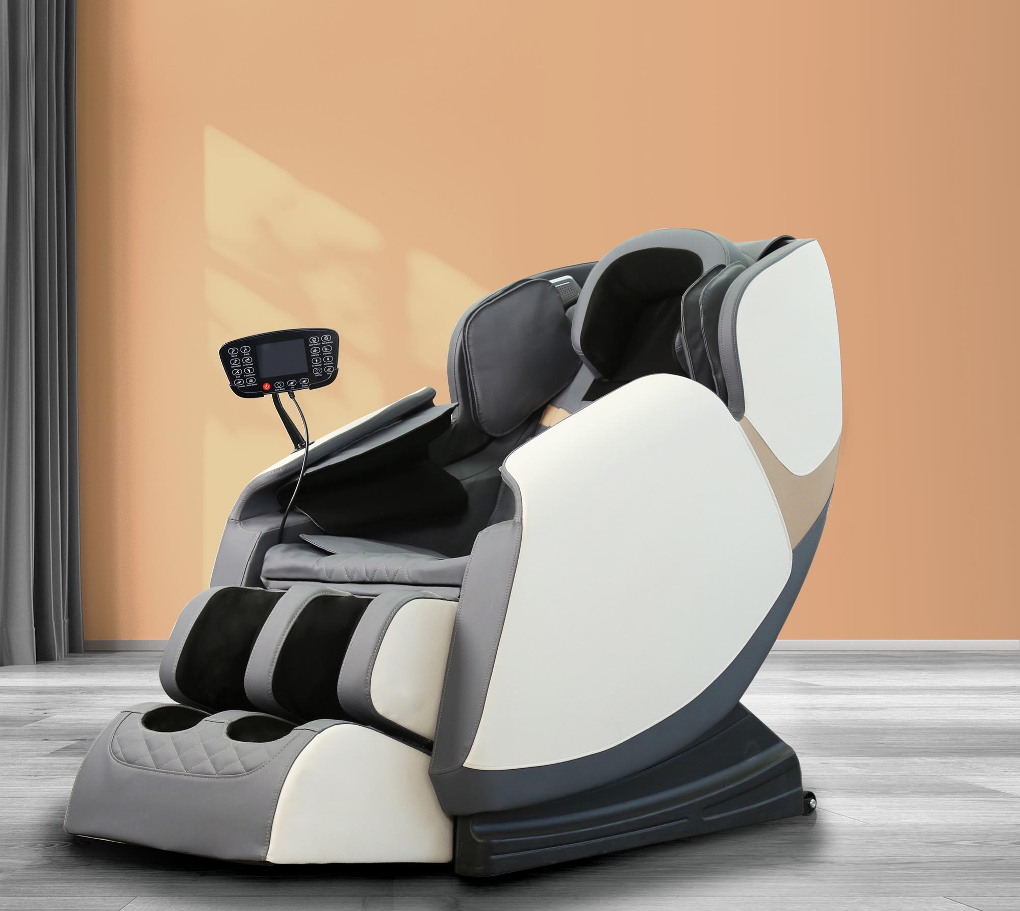 SOLARIA massage chair / heating function / colors: cream / grey / gold - Image 9