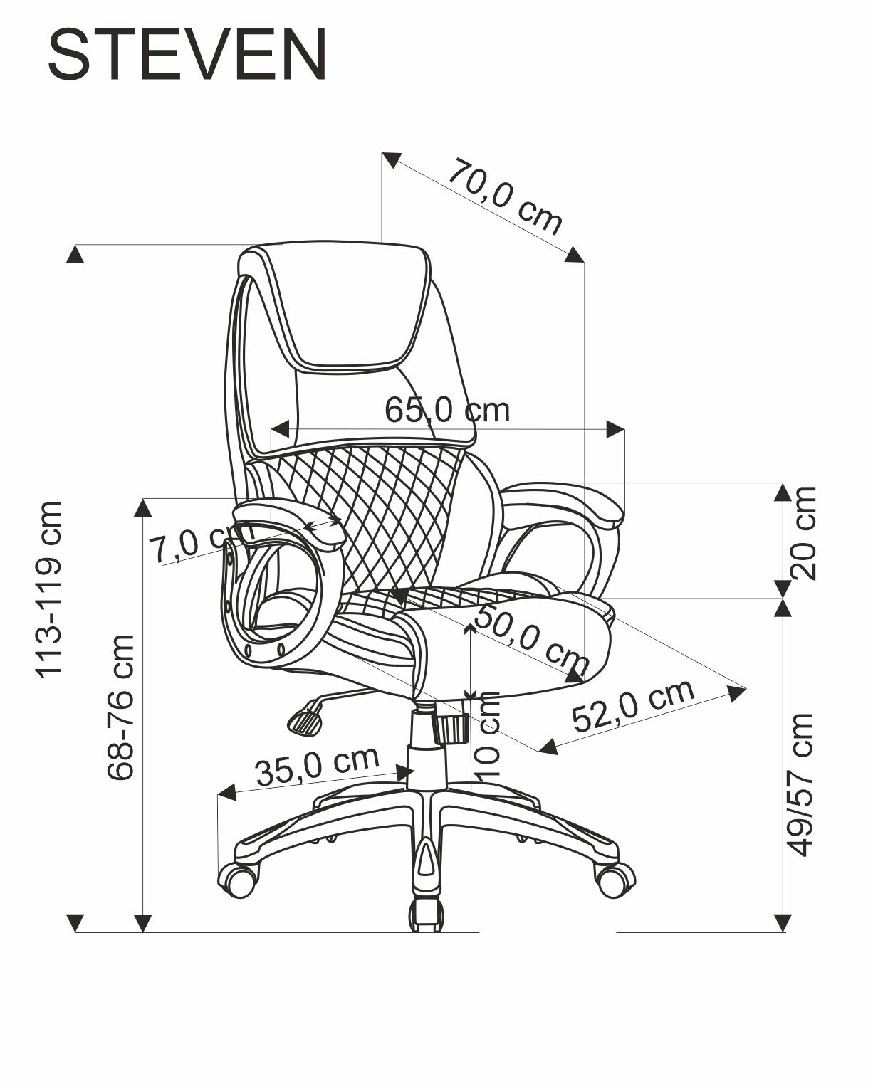 STEVEN office chair, black / grey - Image 4