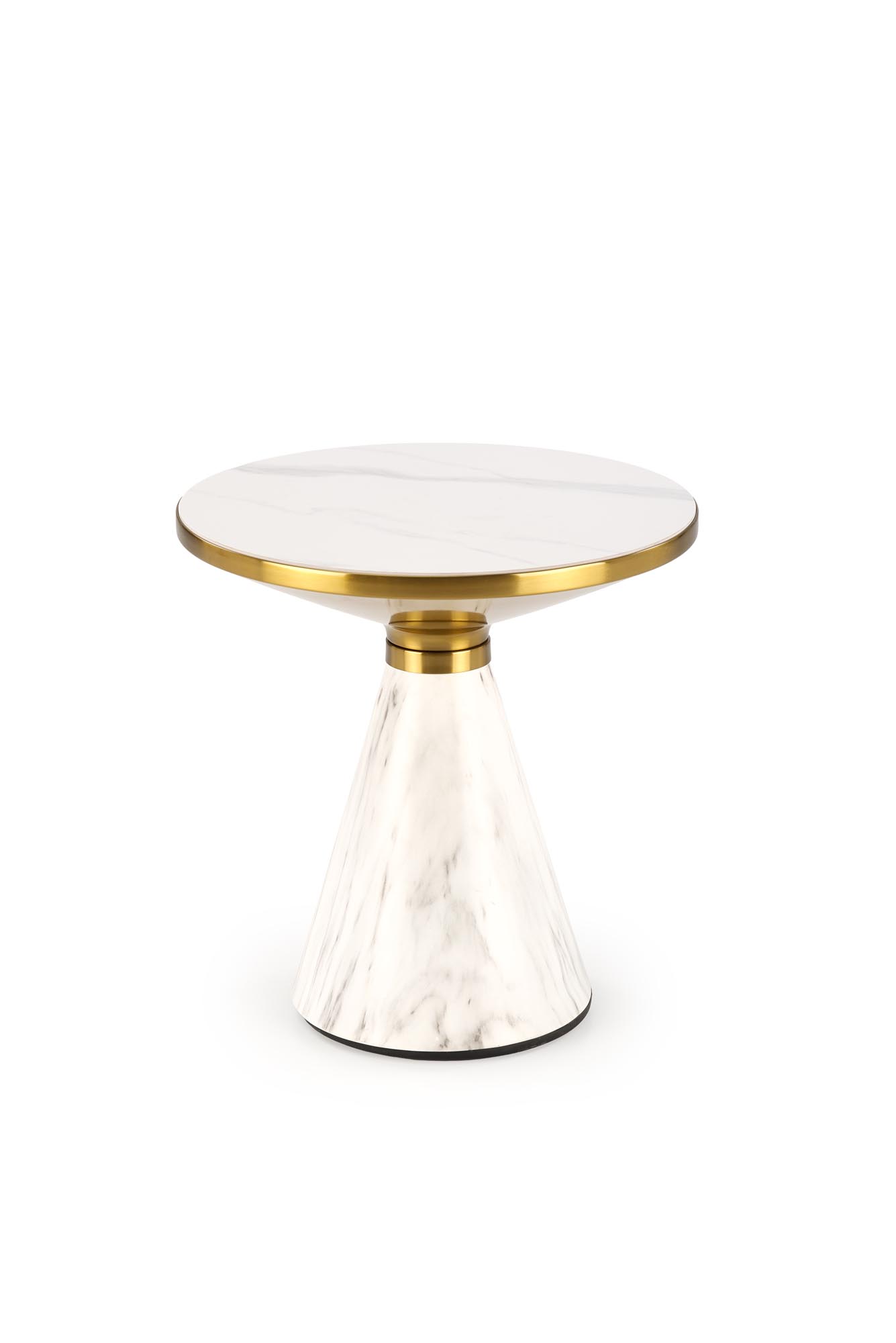 TALBI coffee table, white marble / white / gold