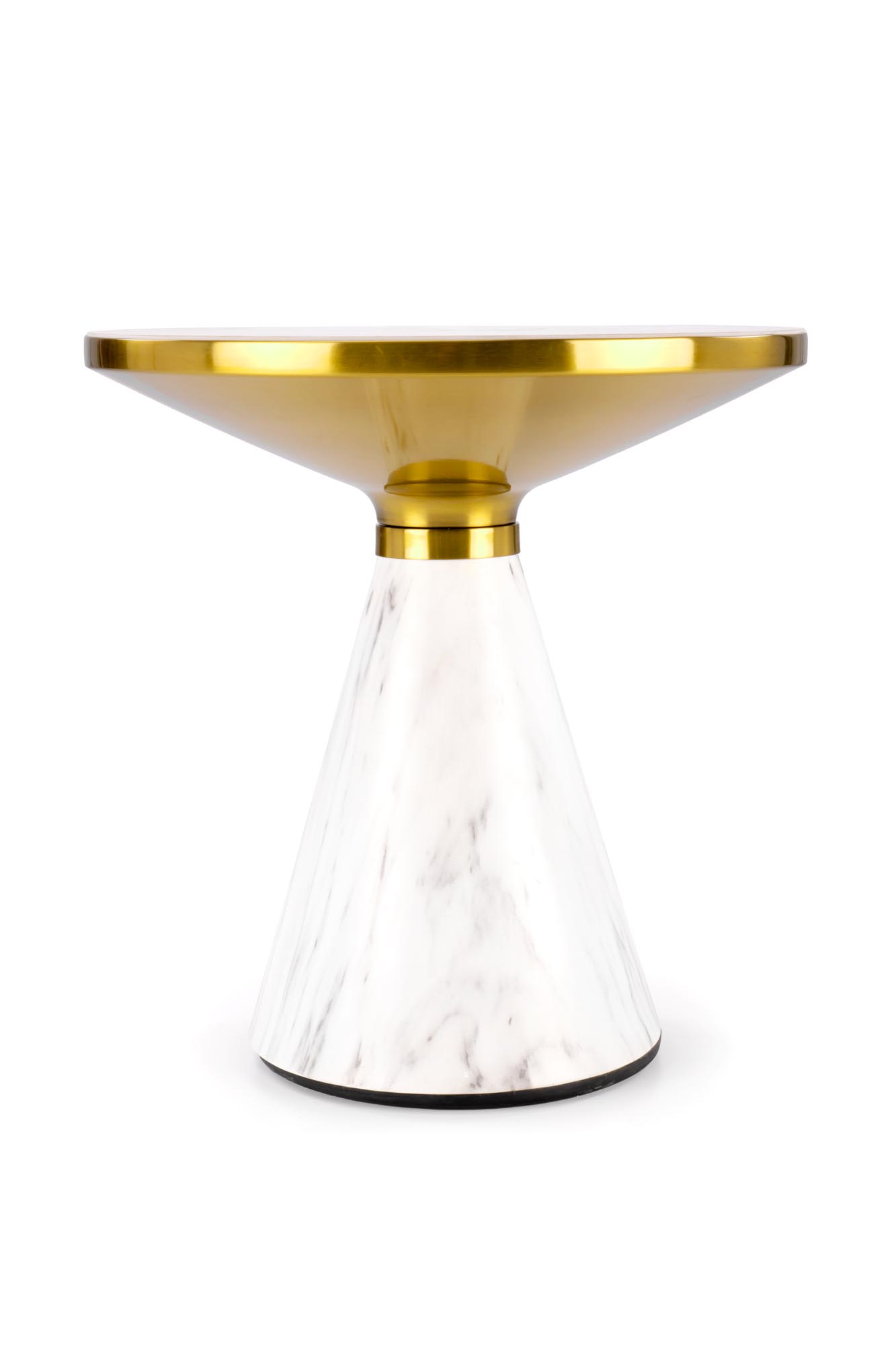 TALBI coffee table, white marble / white / gold - Image 3