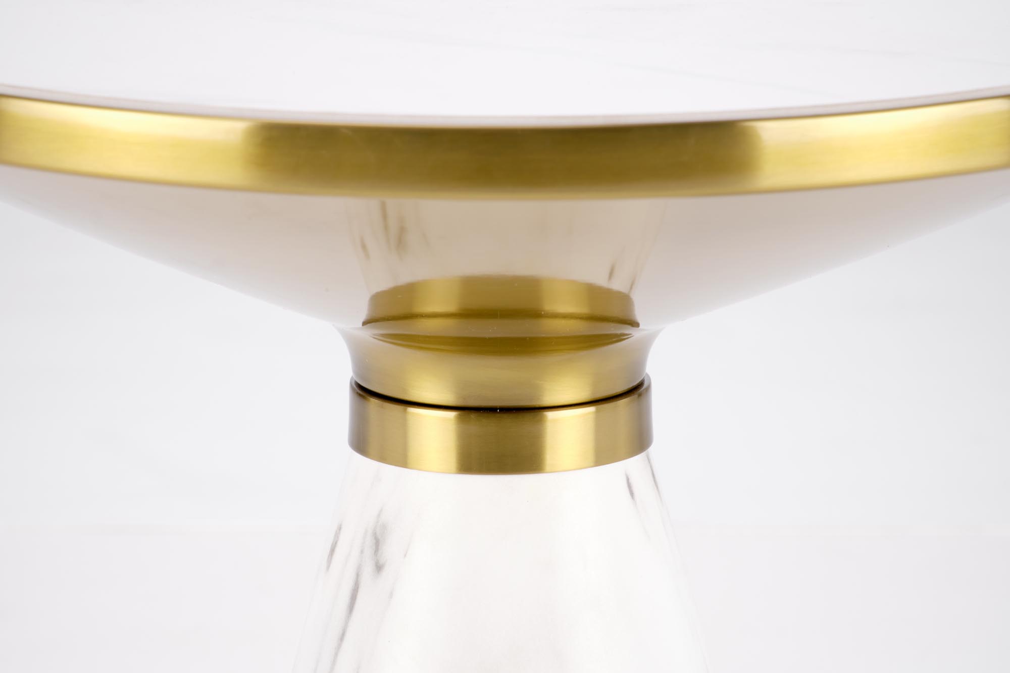 TALBI coffee table, white marble / white / gold - Image 7