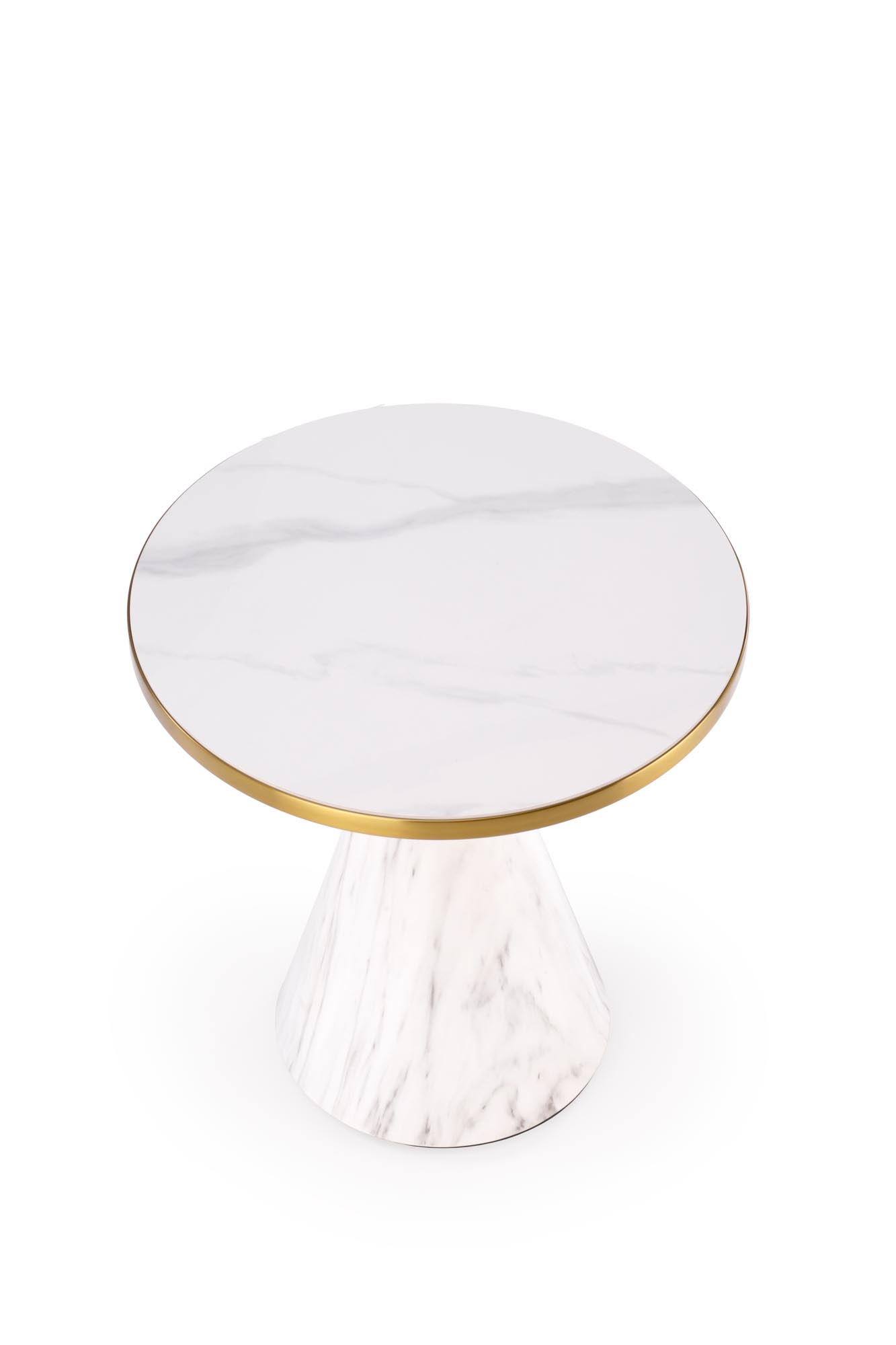 TALBI coffee table, white marble / white / gold - Image 8
