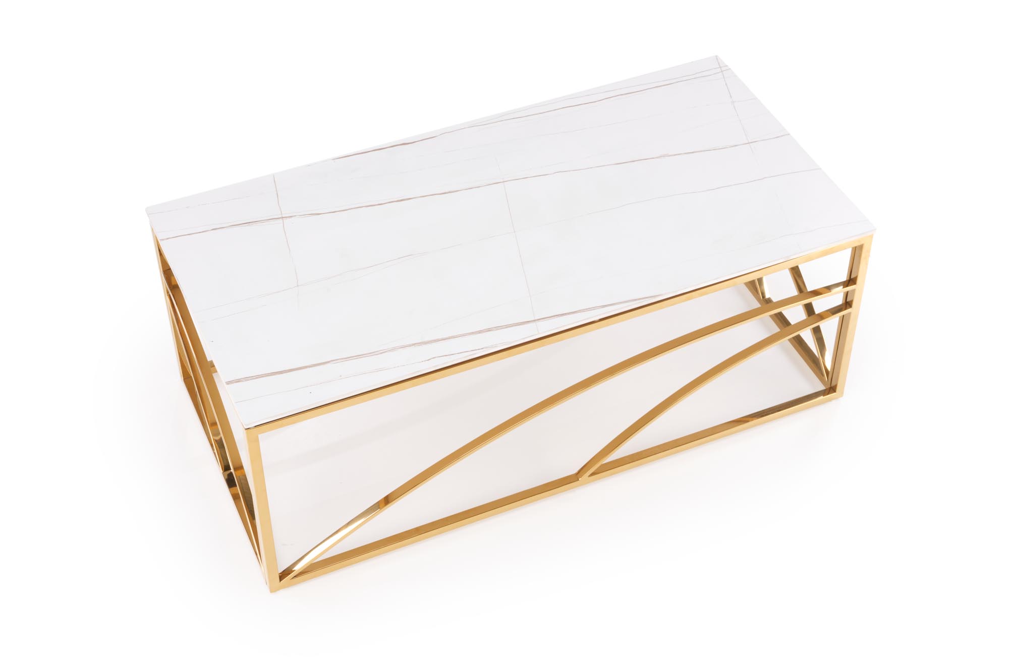 UNIVERSE 2, coffee table, white marble / gold - Image 3