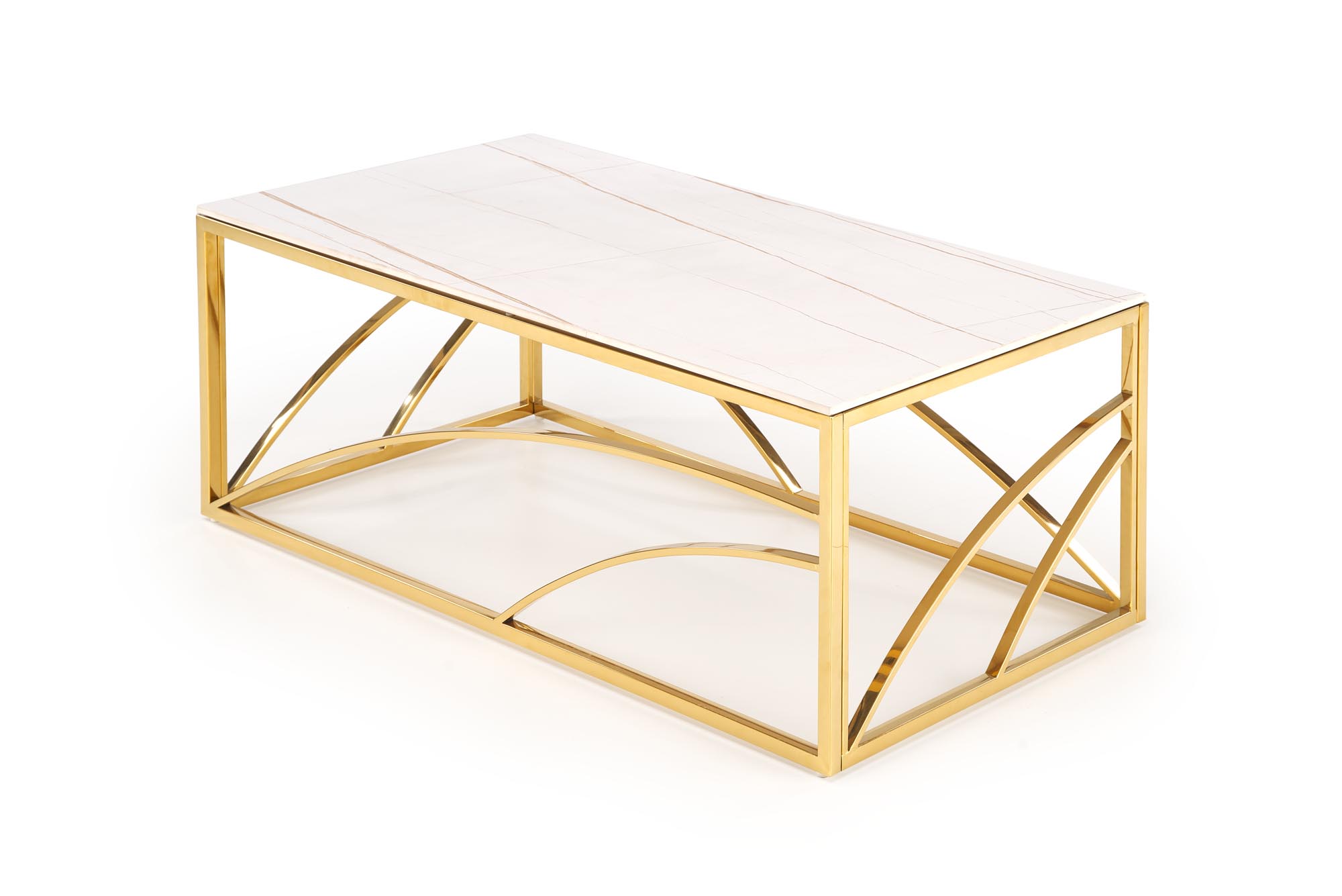 UNIVERSE 2, coffee table, white marble / gold - Image 6