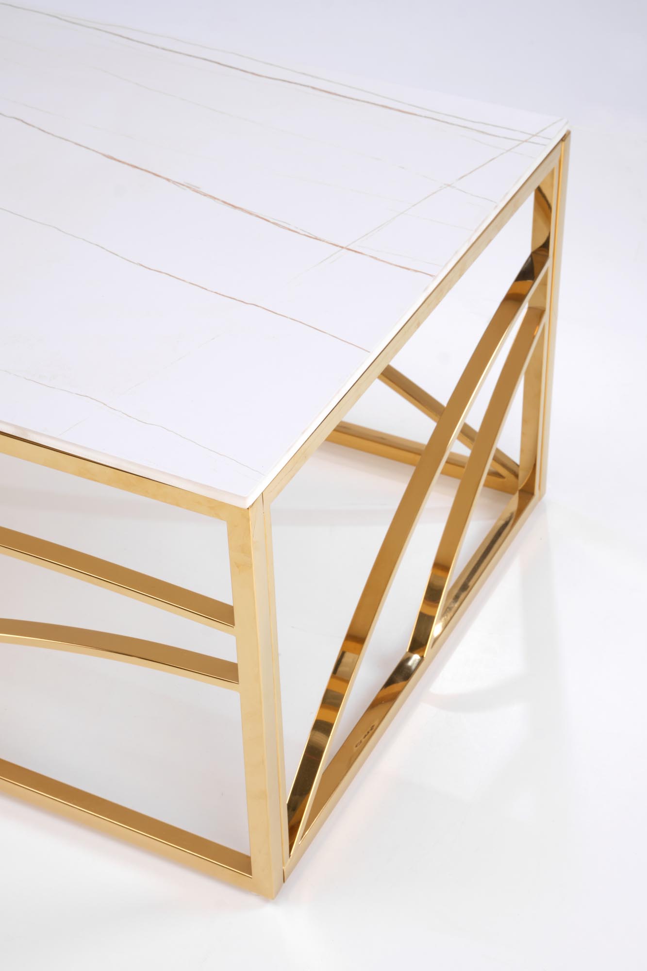 UNIVERSE 2, coffee table, white marble / gold - Image 7