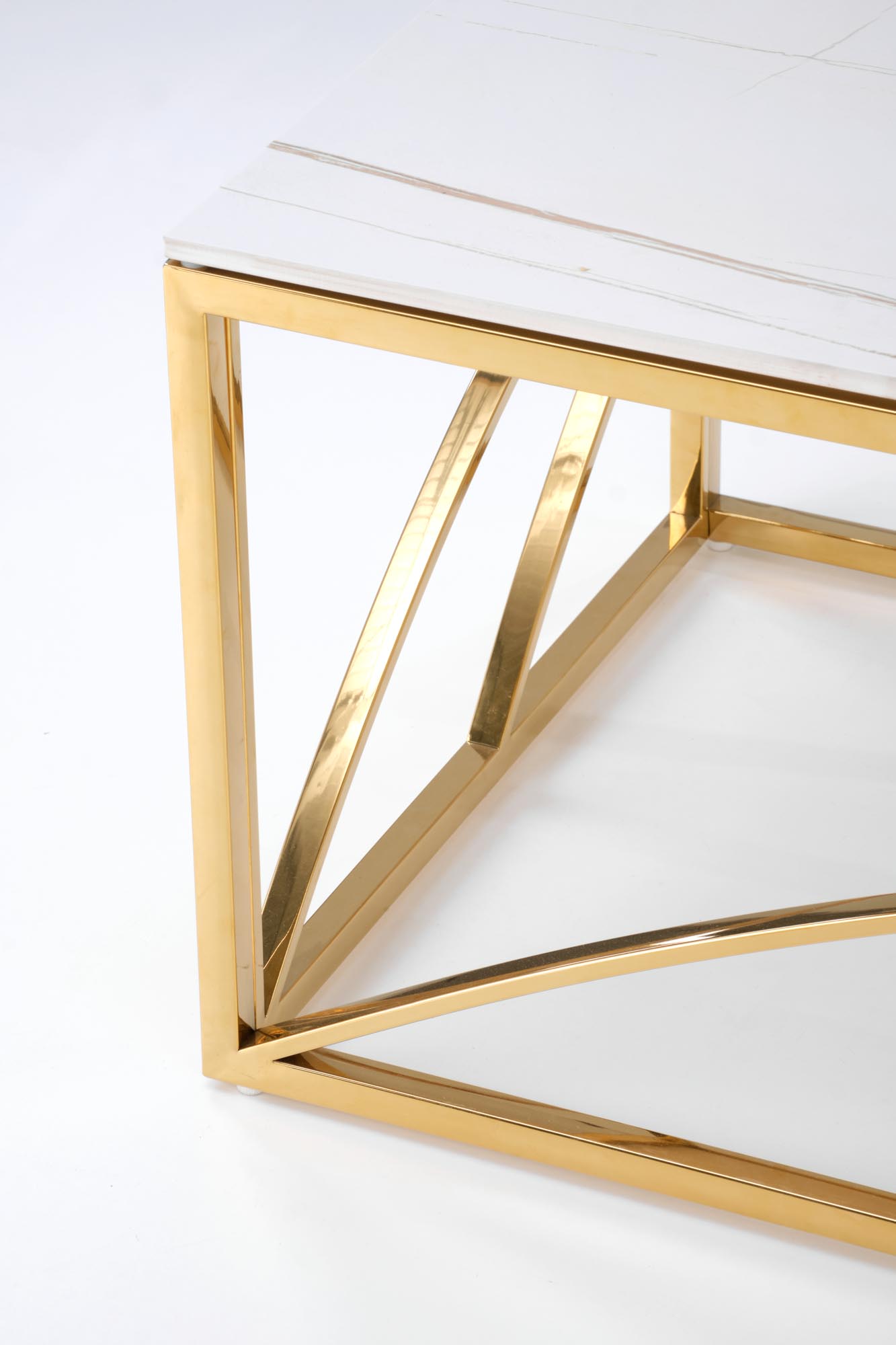 UNIVERSE 2, coffee table, white marble / gold - Image 9