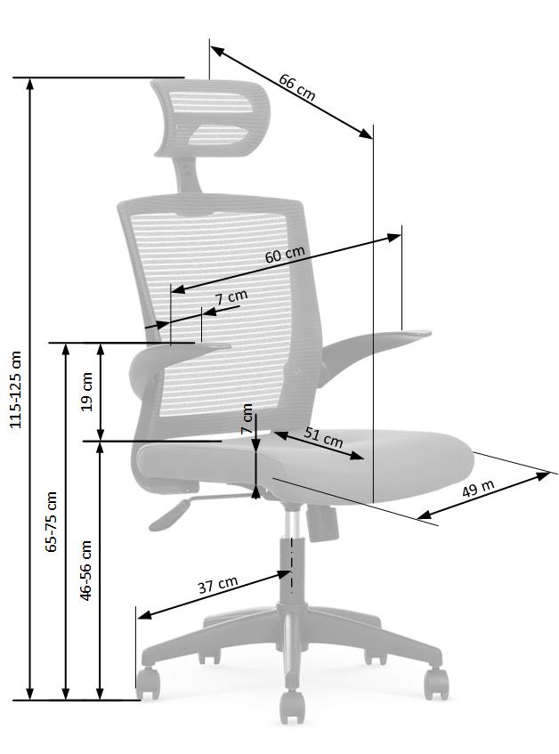 VALOR o. chair, color: black / grey - Image 4