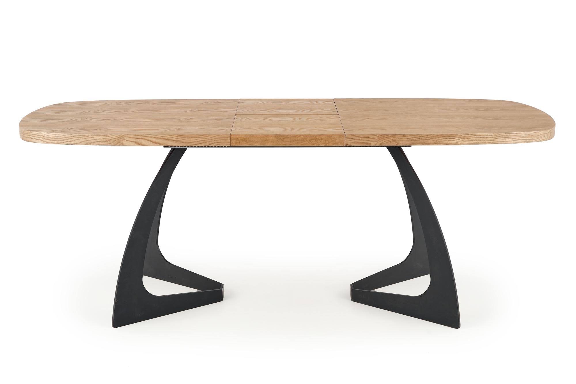 VELDON extension table, color: top - natural oak, legs - black - Image 3