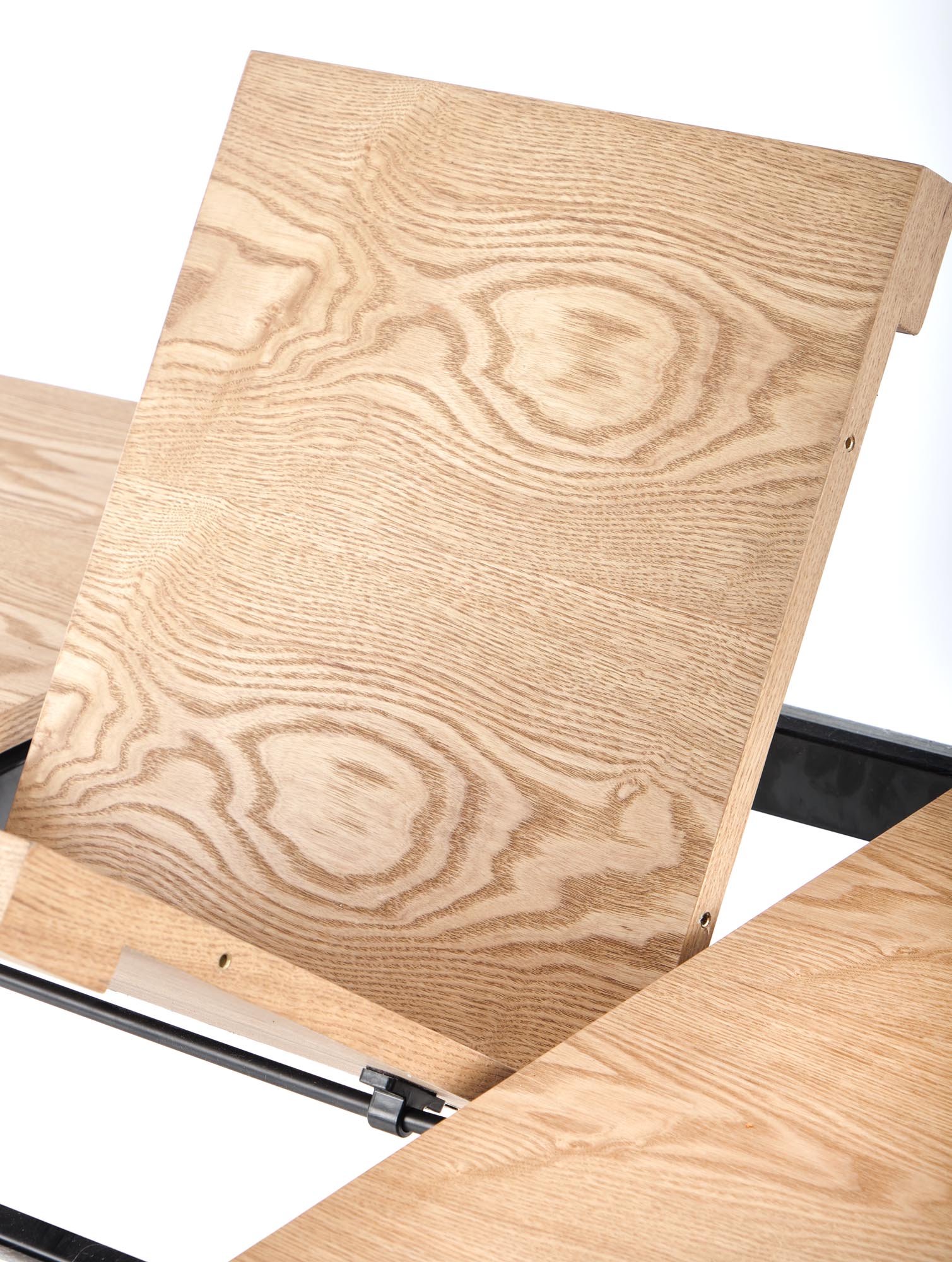 VELDON extension table, color: top - natural oak, legs - black - Image 8