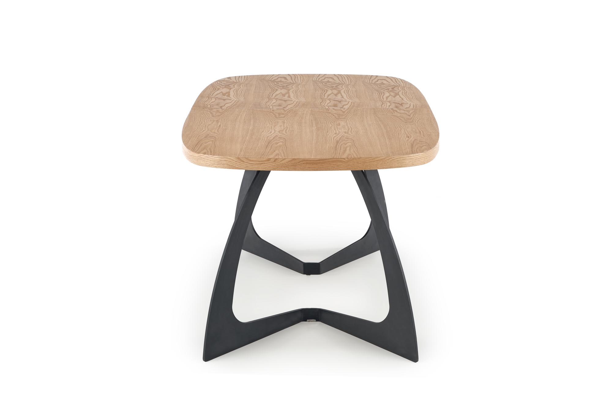 VELDON extension table, color: top - natural oak, legs - black - Image 9