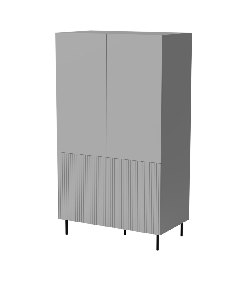 ASENSIO S-1 wardobe, light grey / black