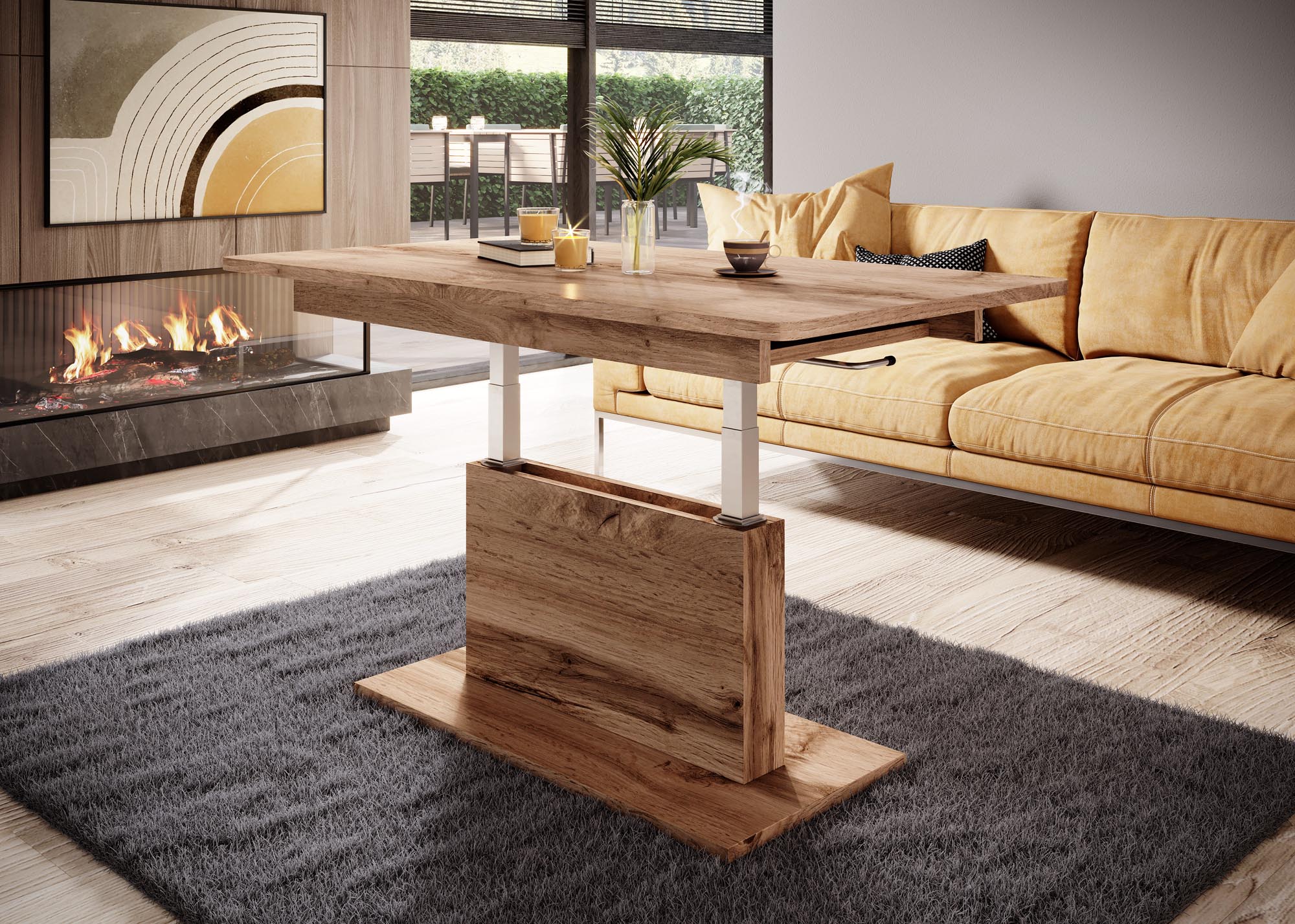 BUSETTI coffee table, wotan oak - Image 4