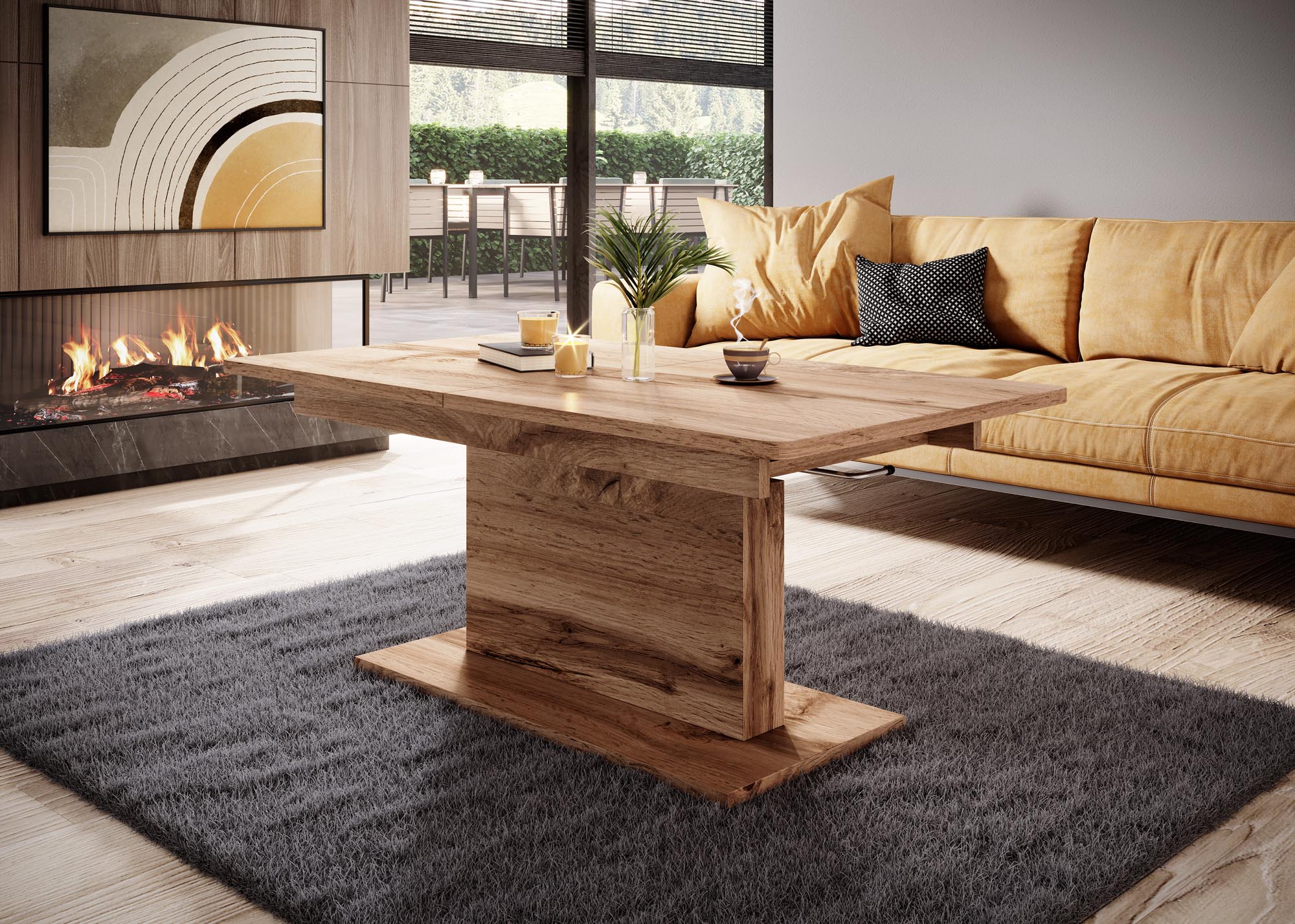 BUSETTI coffee table, wotan oak - Image 5
