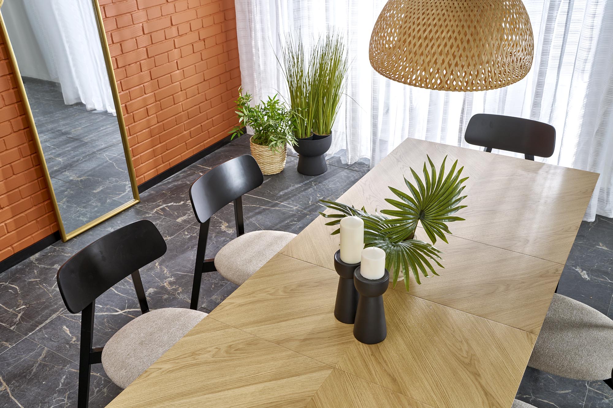 EDMONDO table natural oak / black - Image 15