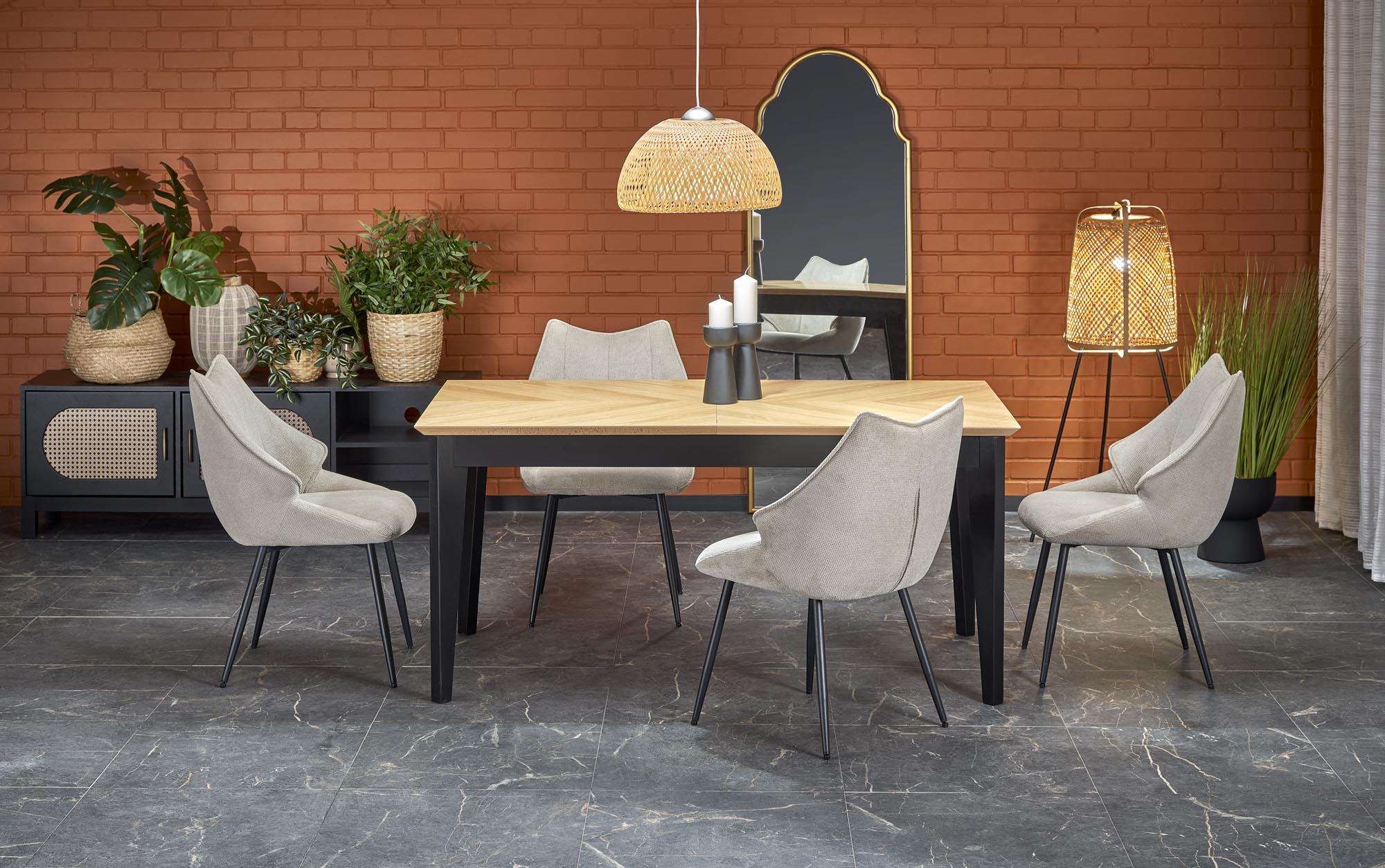 EDMONDO table natural oak / black - Image 16