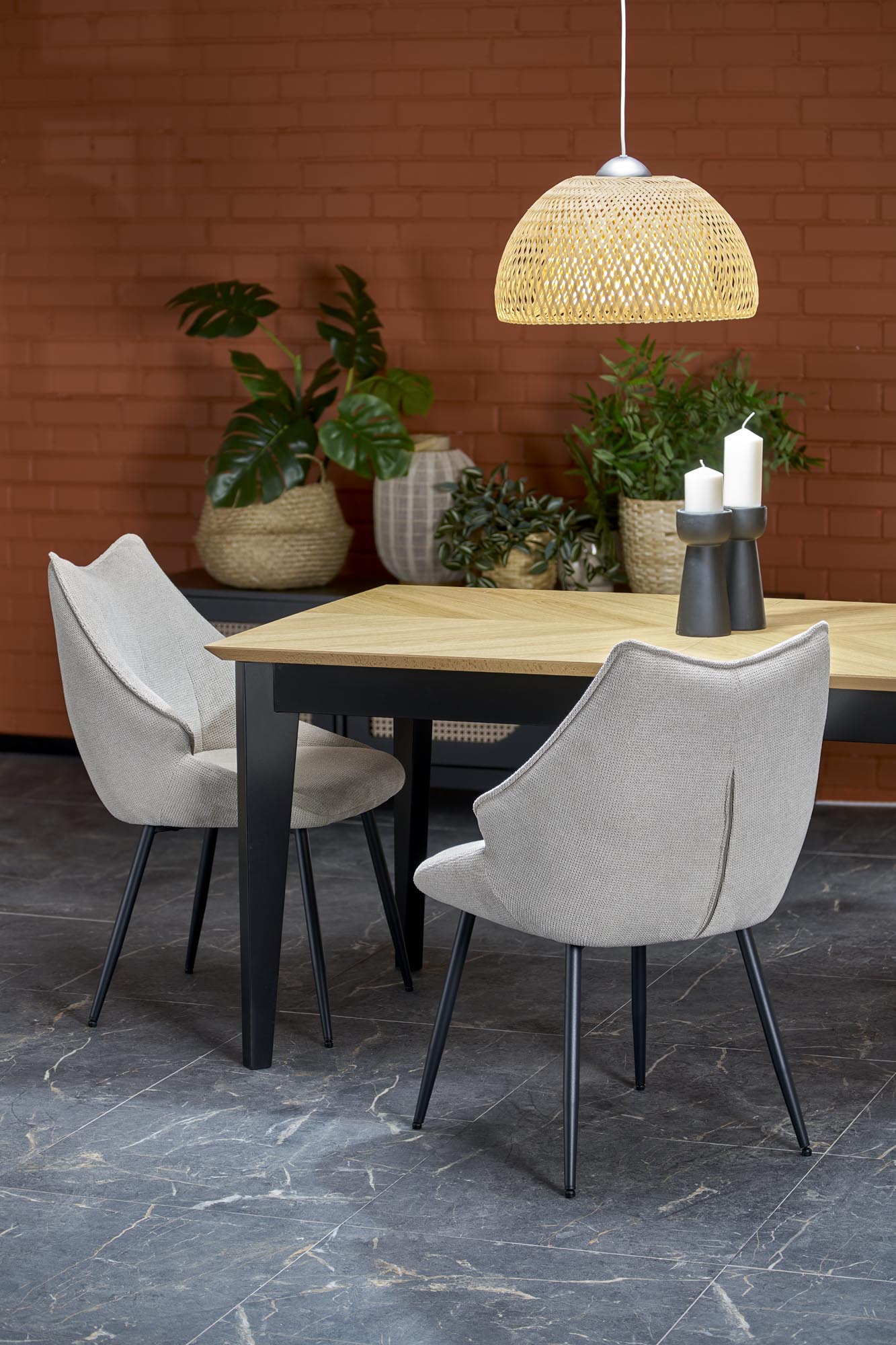 EDMONDO table natural oak / black - Image 17