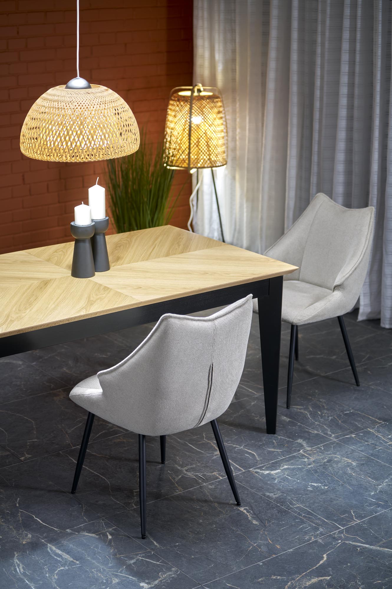 EDMONDO table natural oak / black - Image 18