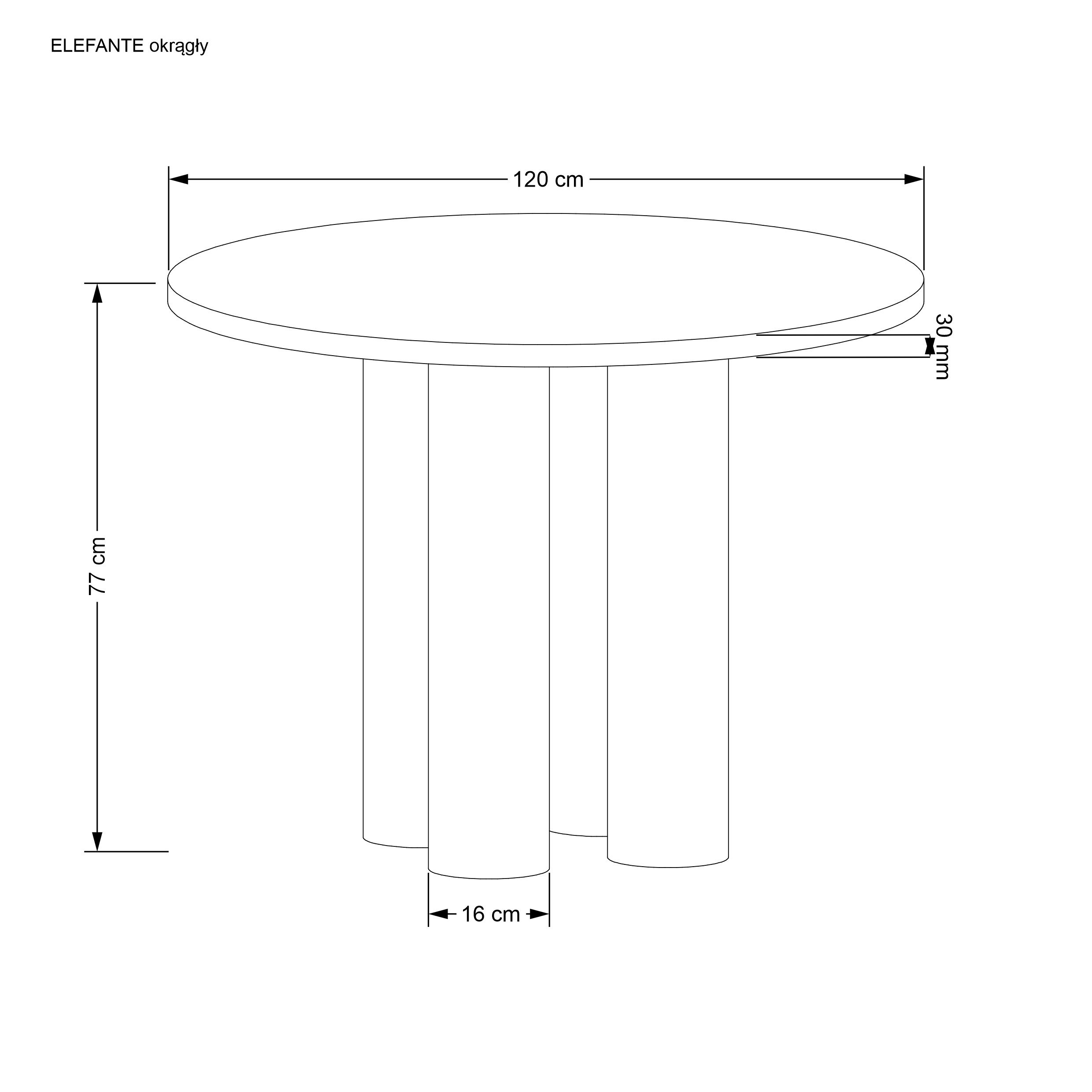 ELEFANTE ROUND table, natural oak - Image 7