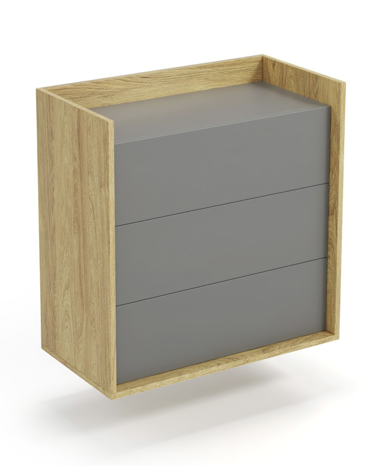 MOBIUS chest 3S color: hikora oak/grey