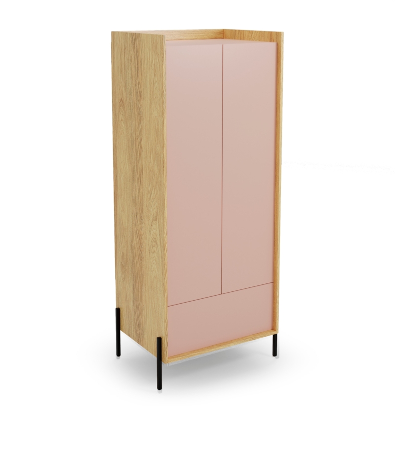 MOBIUS cabinet 2D color: hikora oak/white